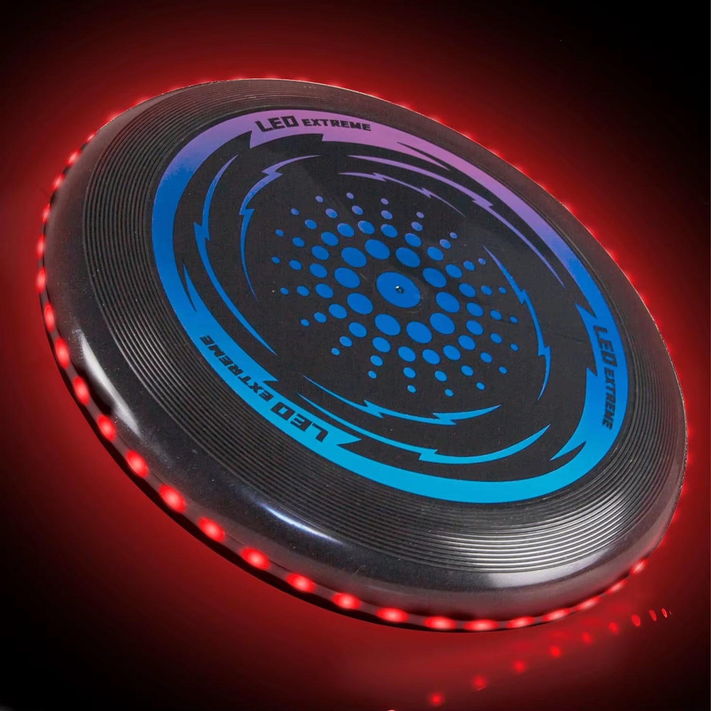 1PC LED Flying Disc, 49LED Luminous Decompression Throwing Disc Toy, 10.63In Lightweight Stress Disc Toy for Outdoor Sports Game