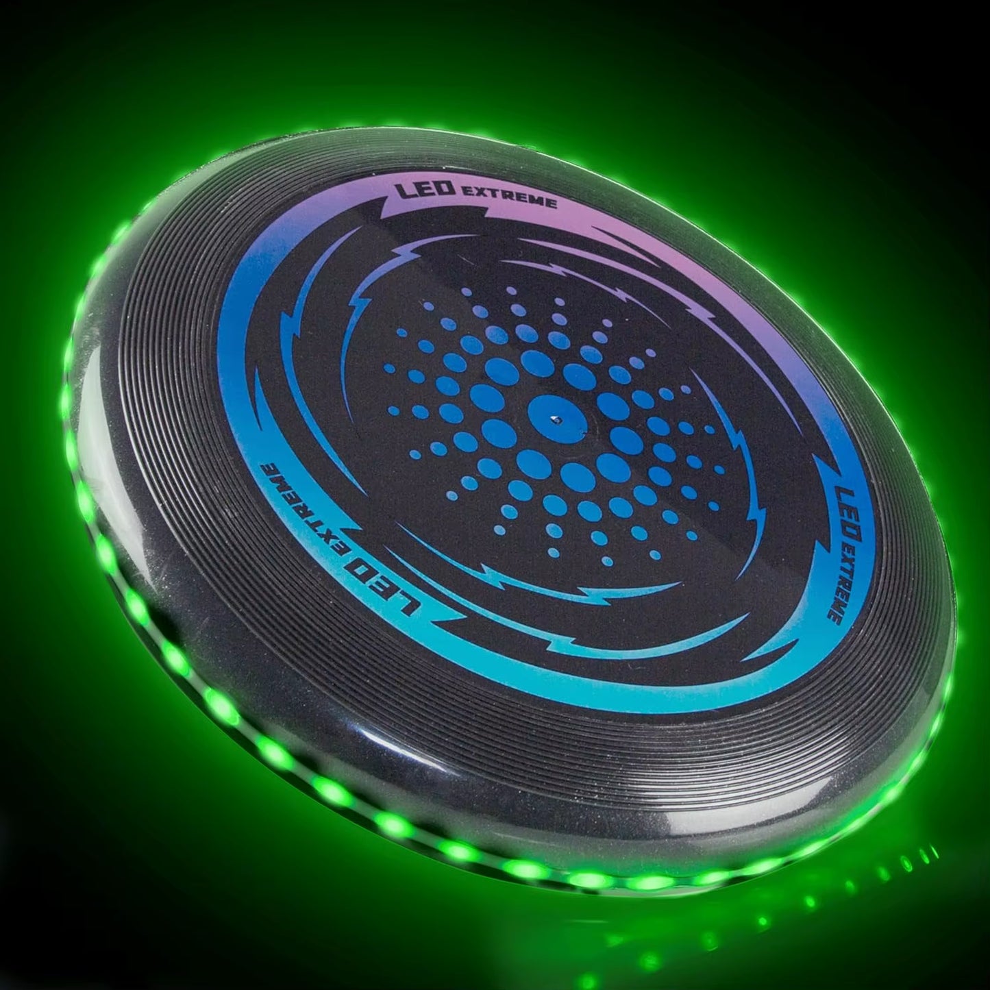 1PC LED Flying Disc, 49LED Luminous Decompression Throwing Disc Toy, 10.63In Lightweight Stress Disc Toy for Outdoor Sports Game